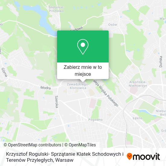 Mapa Krzysztof Rogulski- Sprzątanie Klatek Schodowych i Terenów Przyległych