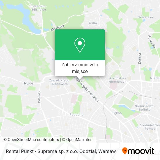 Mapa Rental Punkt - Suprema sp. z o.o. Oddział