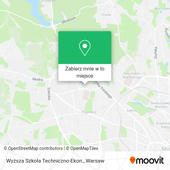 Mapa Wyższa Szkoła Techniczno-Ekon.