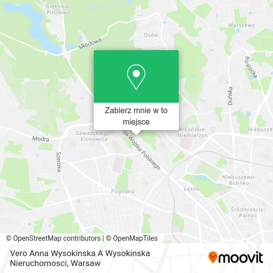 Mapa Vero Anna Wysokinska A Wysokinska Nieruchomosci