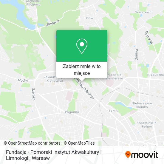 Mapa Fundacja - Pomorski Instytut Akwakultury i Limnologii