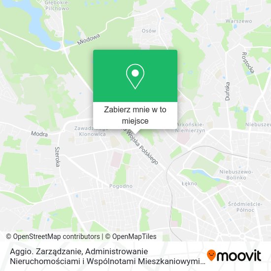 Mapa Aggio. Zarządzanie, Administrowanie Nieruchomościami i Wspólnotami Mieszkaniowymi