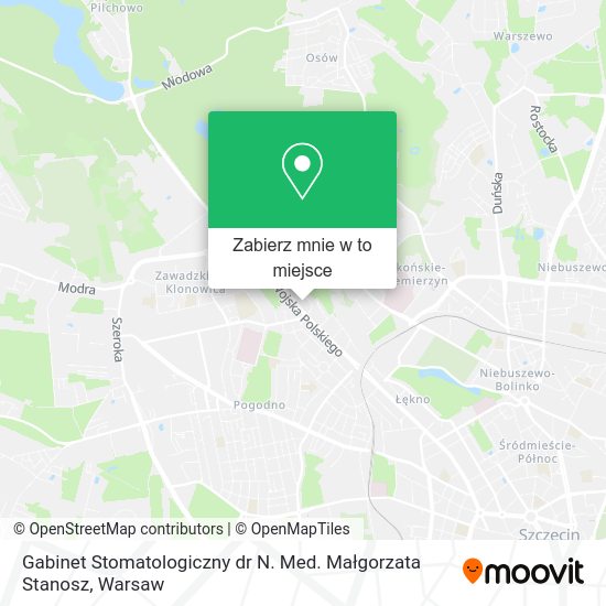 Mapa Gabinet Stomatologiczny dr N. Med. Małgorzata Stanosz