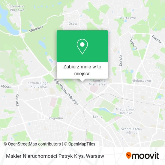 Mapa Makler Nieruchomości Patryk Kłys