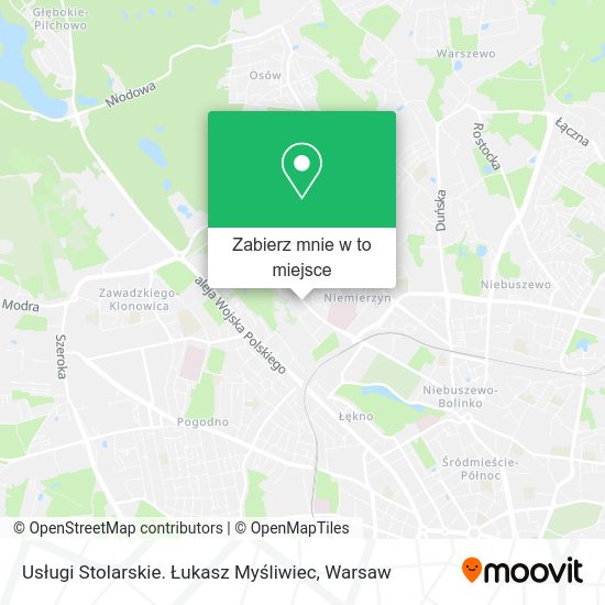 Mapa Usługi Stolarskie. Łukasz Myśliwiec