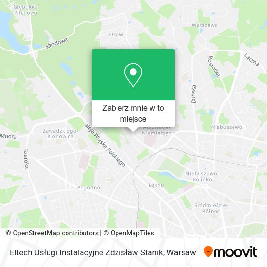 Mapa Eltech Usługi Instalacyjne Zdzisław Stanik