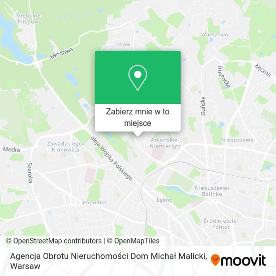 Mapa Agencja Obrotu Nieruchomości Dom Michał Malicki