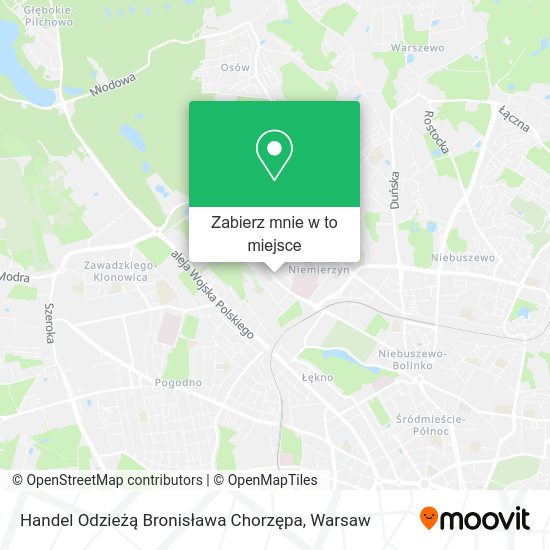 Mapa Handel Odzieżą Bronisława Chorzępa