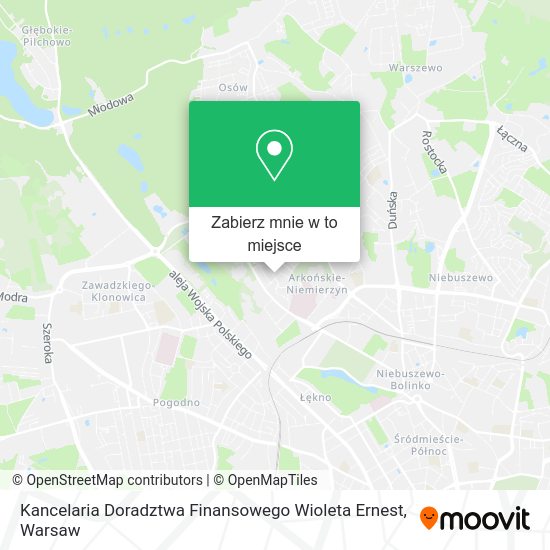 Mapa Kancelaria Doradztwa Finansowego Wioleta Ernest