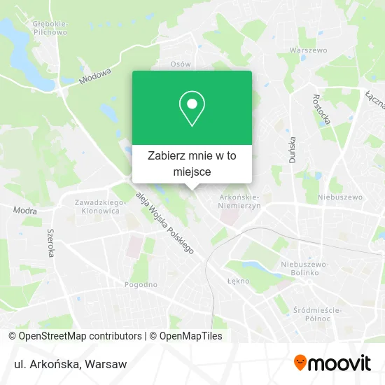 Mapa ul. Arkońska