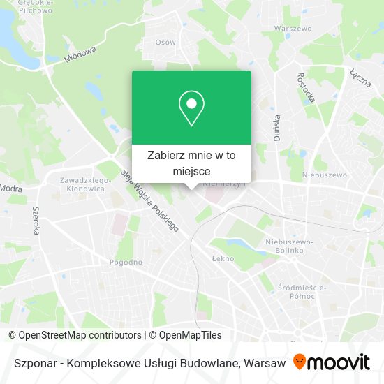 Mapa Szponar - Kompleksowe Usługi Budowlane