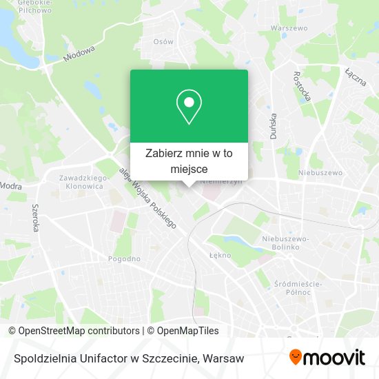 Mapa Spoldzielnia Unifactor w Szczecinie