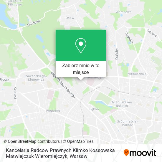 Mapa Kancelaria Radcow Prawnych Klimko Kossowska Matwiejczuk Wieromiejczyk