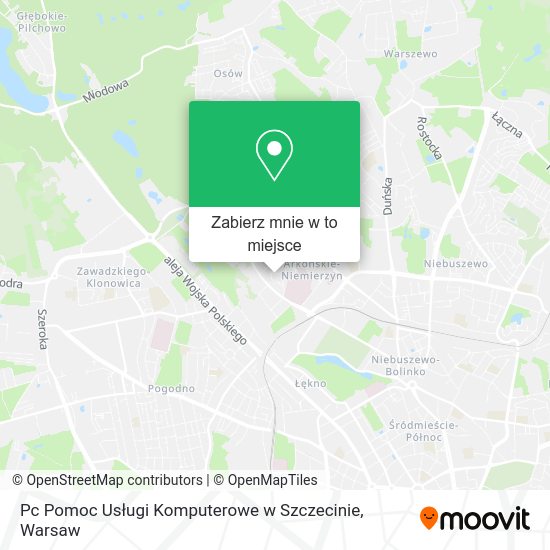 Mapa Pc Pomoc Usługi Komputerowe w Szczecinie