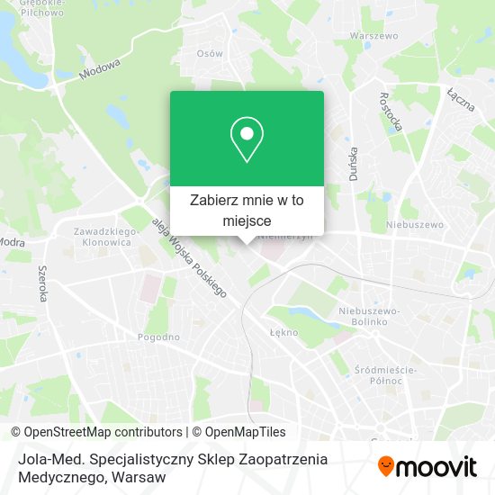 Mapa Jola-Med. Specjalistyczny Sklep Zaopatrzenia Medycznego