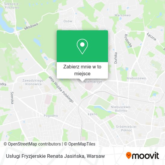 Mapa Usługi Fryzjerskie Renata Jasińska