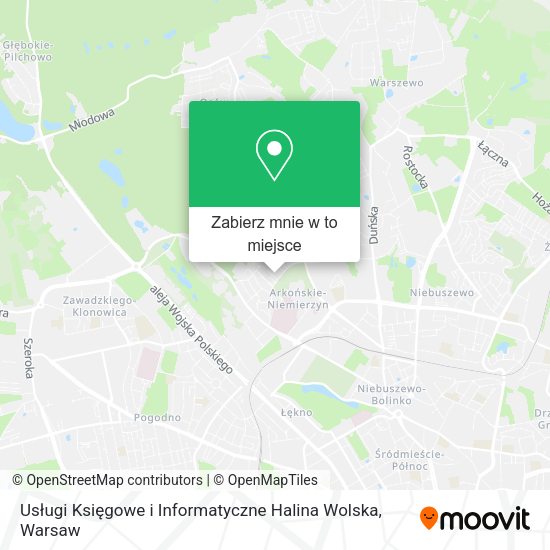 Mapa Usługi Księgowe i Informatyczne Halina Wolska