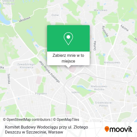 Mapa Komitet Budowy Wodociągu przy ul. Złotego Deszczu w Szczecinie