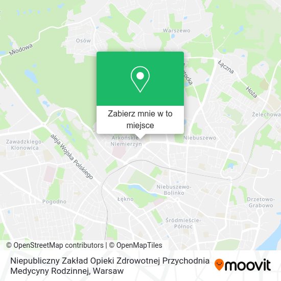 Mapa Niepubliczny Zakład Opieki Zdrowotnej Przychodnia Medycyny Rodzinnej