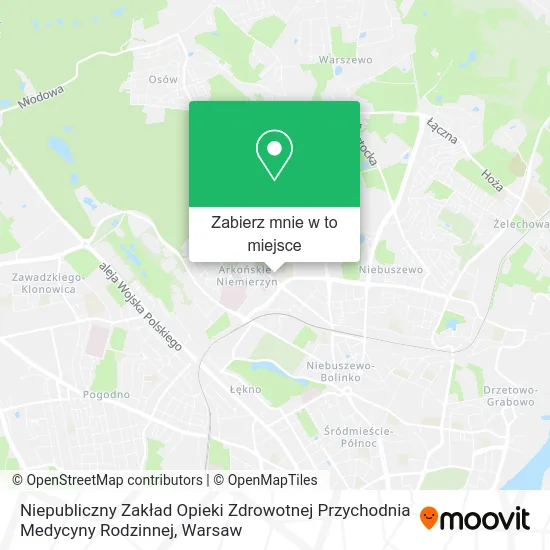 Mapa Niepubliczny Zakład Opieki Zdrowotnej Przychodnia Medycyny Rodzinnej