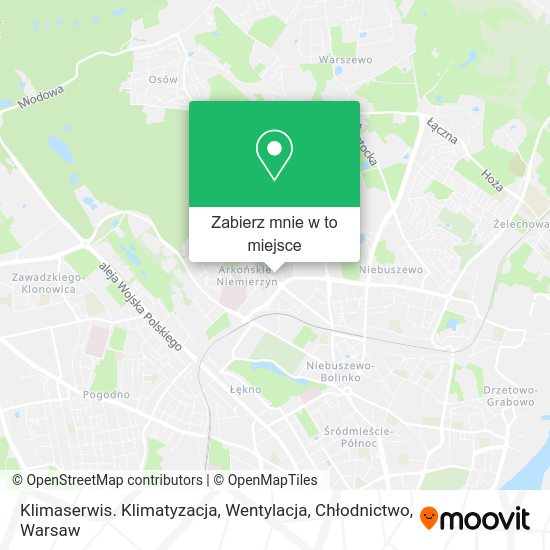 Mapa Klimaserwis. Klimatyzacja, Wentylacja, Chłodnictwo