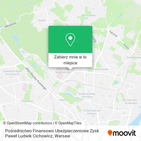 Mapa Pośrednictwo Finansowo Ubezpieczeniowe Zysk Paweł Ludwik Cichowicz