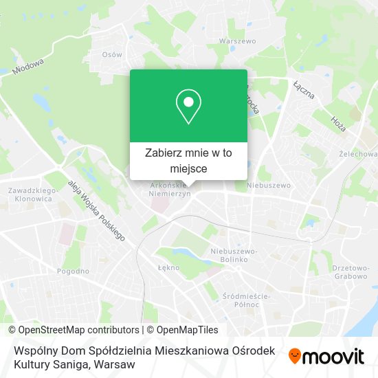 Mapa Wspólny Dom Spółdzielnia Mieszkaniowa Ośrodek Kultury Saniga