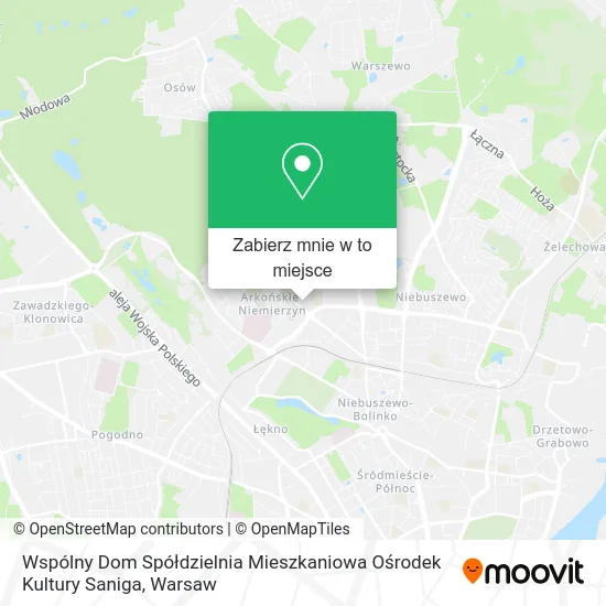 Mapa Wspólny Dom Spółdzielnia Mieszkaniowa Ośrodek Kultury Saniga