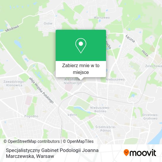 Mapa Specjalistyczny Gabinet Podologii Joanna Marczewska