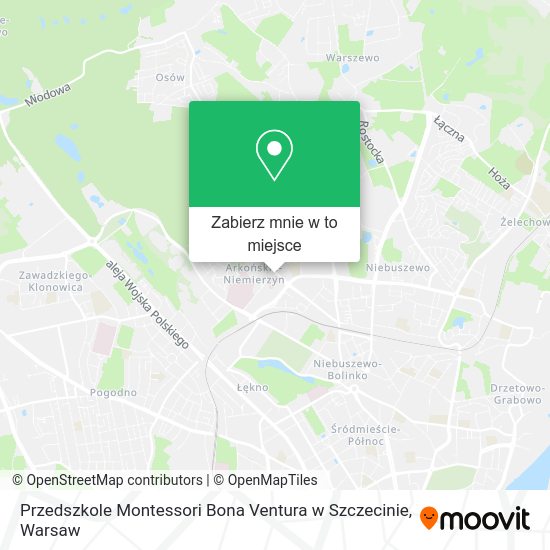 Mapa Przedszkole Montessori Bona Ventura w Szczecinie