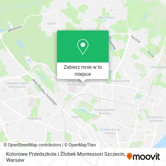 Mapa Kolorowe Przedszkole i Żłobek Montessori Szczecin