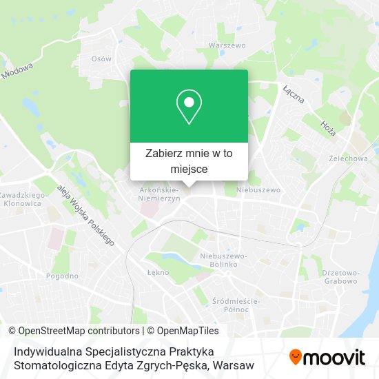 Mapa Indywidualna Specjalistyczna Praktyka Stomatologiczna Edyta Zgrych-Pęska