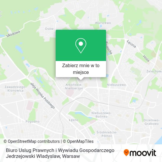 Mapa Biuro Uslug Prawnych i Wywiadu Gospodarczego Jedrzejowski Wladyslaw