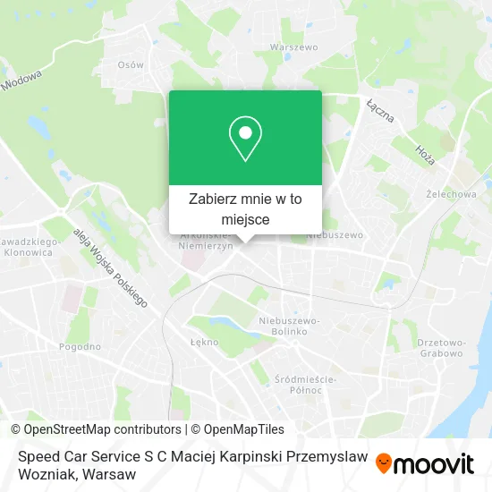 Mapa Speed Car Service S C Maciej Karpinski Przemyslaw Wozniak