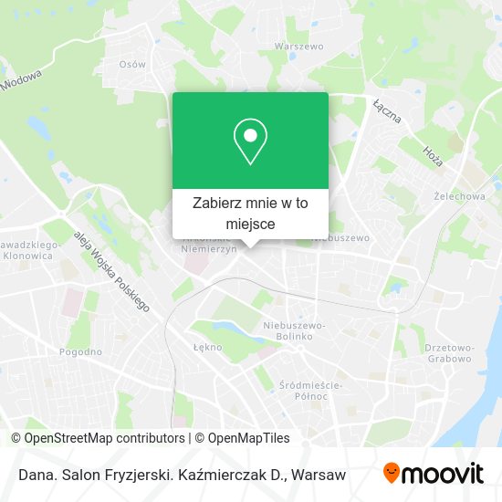 Mapa Dana. Salon Fryzjerski. Kaźmierczak D.