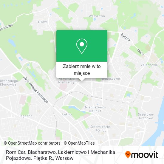 Mapa Rom Car. Blacharstwo, Lakiernictwo i Mechanika Pojazdowa. Piętka R.