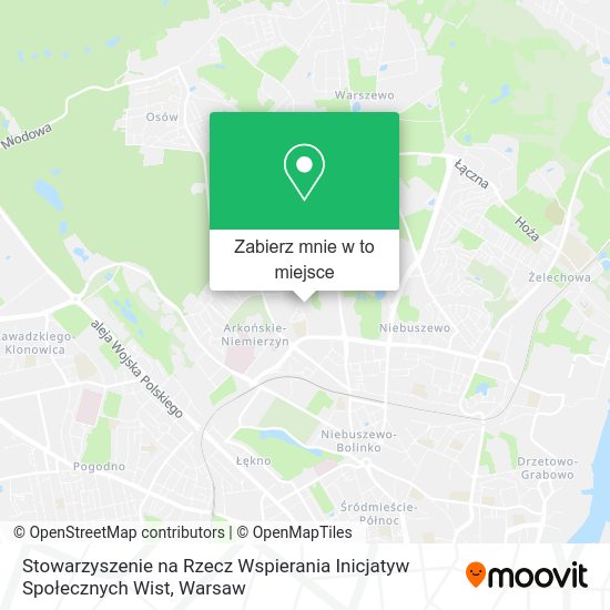 Mapa Stowarzyszenie na Rzecz Wspierania Inicjatyw Społecznych Wist