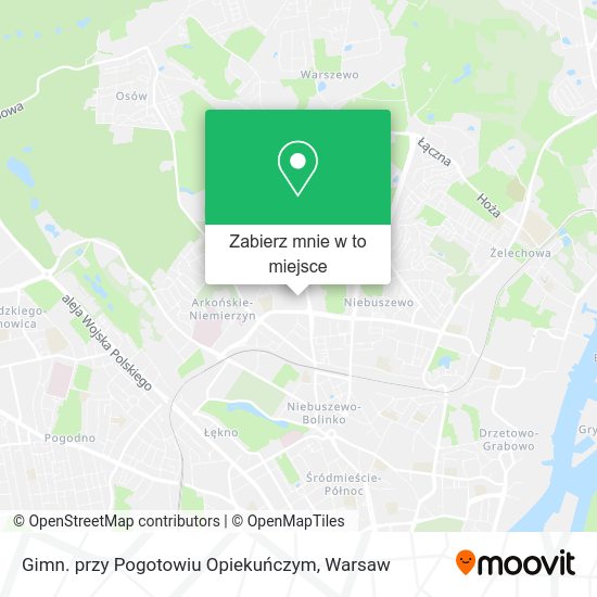 Mapa Gimn. przy Pogotowiu Opiekuńczym