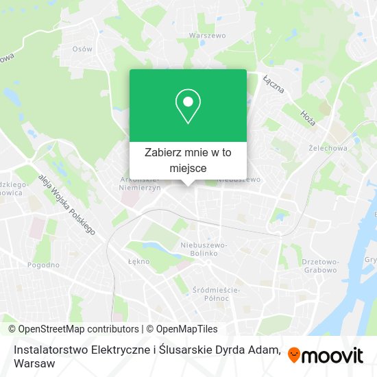 Mapa Instalatorstwo Elektryczne i Ślusarskie Dyrda Adam