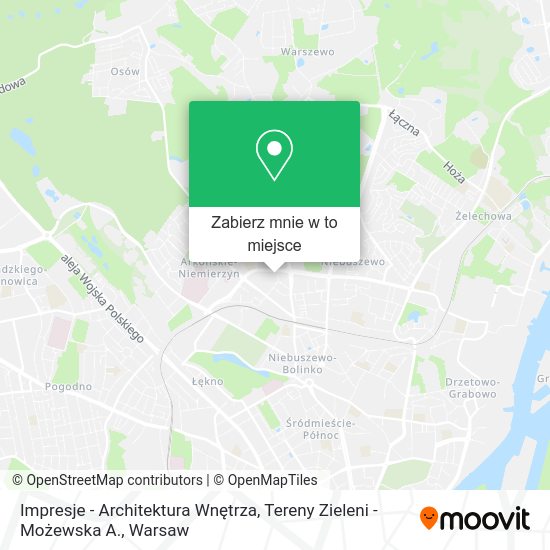 Mapa Impresje - Architektura Wnętrza, Tereny Zieleni - Możewska A.