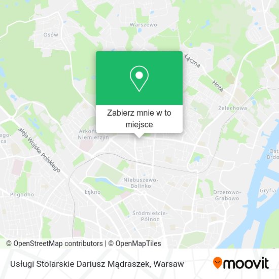 Mapa Usługi Stolarskie Dariusz Mądraszek