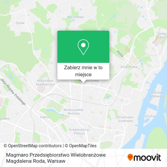 Mapa Magmaro Przedsiębiorstwo Wielobranżowe Magdalena Roda