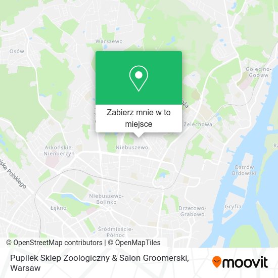 Mapa Pupilek Sklep Zoologiczny & Salon Groomerski