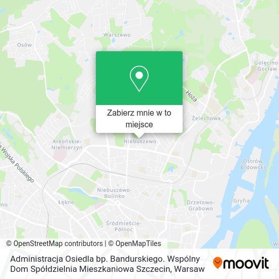 Mapa Administracja Osiedla bp. Bandurskiego. Wspólny Dom Spółdzielnia Mieszkaniowa Szczecin