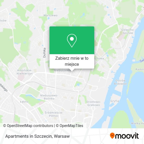 Mapa Apartments in Szczecin