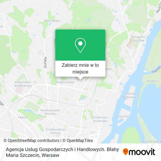 Mapa Agencja Usług Gospodarczych i Handlowych. Błahy Maria Szczecin