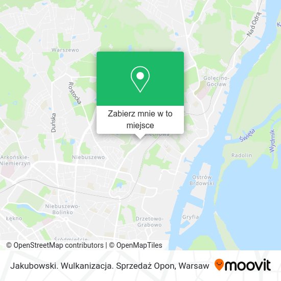 Mapa Jakubowski. Wulkanizacja. Sprzedaż Opon