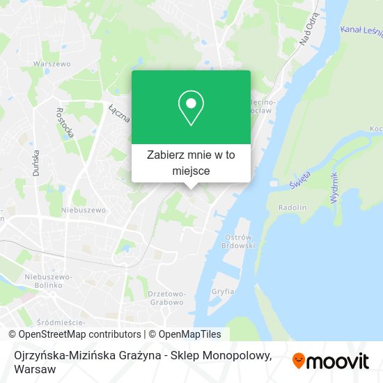 Mapa Ojrzyńska-Mizińska Grażyna - Sklep Monopolowy