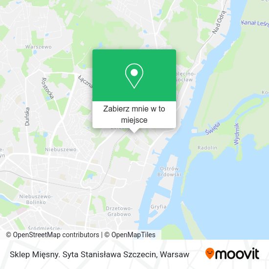 Mapa Sklep Mięsny. Syta Stanisława Szczecin