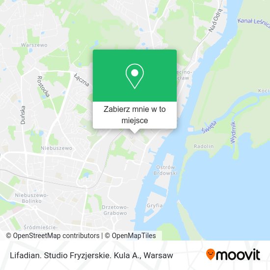 Mapa Lifadian. Studio Fryzjerskie. Kula A.